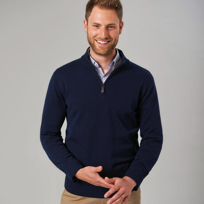 Brook Taverner Brook Taverner Dallas Zip Neck Sweater BK555 Brook Taverner Dallas Zip Neck Sweater Thumbnail
