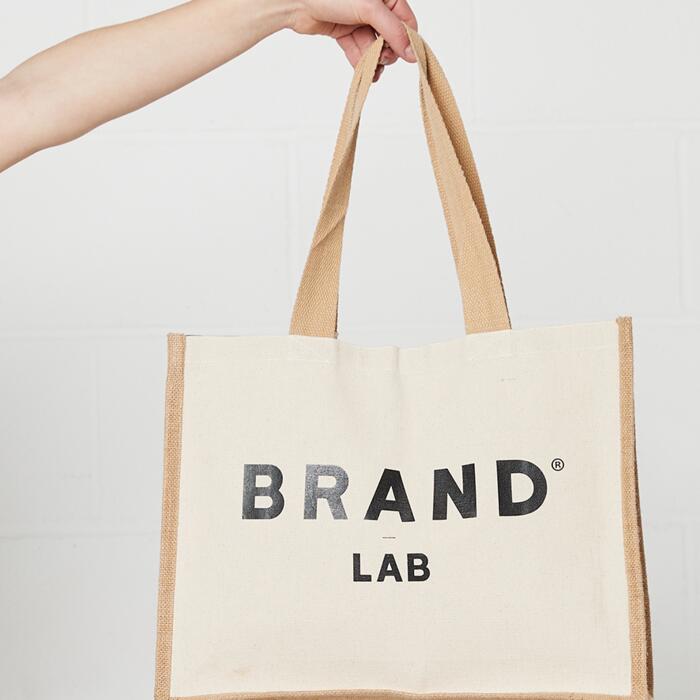 Brand Lab Brand Lab Jute and Canvas Shopper BR101 Brand Lab Jute and Canvas Shopper Thumbnail